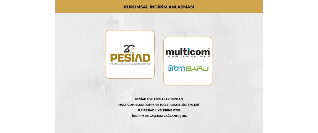 MULTİCOM ELEKTRONİK VE HABERLEŞME SİSTEMLERİ İLE ÜYELERİMİZE ÖZEL İŞ BİRLİĞİ ANLAŞMASI SAĞLANMIŞTIR.