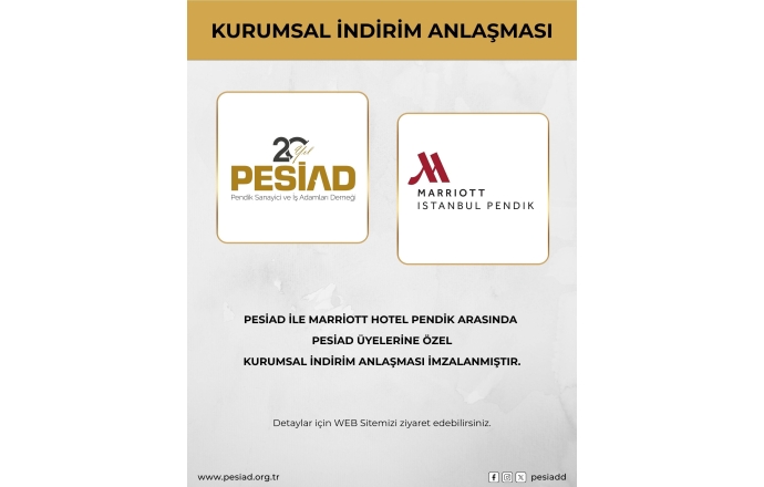 İSTANBUL MARRİOTT HOTEL PENDİK İLE ÜYELERİMİZE ÖZEL KURUMSAL İNDİRİM ANLAŞMASI