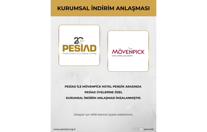 MÖVENPİCK HOTEL İSTANBUL ASİA AİRPORT İLE ÜYELERİMİZE ÖZEL KURUMSAL İNDİRİM ANLAŞMASI