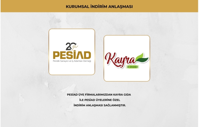 KAYRA GIDA İLE ÜYELERİMİZE ÖZEL İŞ BİRLİĞİ ANLAŞMASI SAĞLANMIŞTIR.