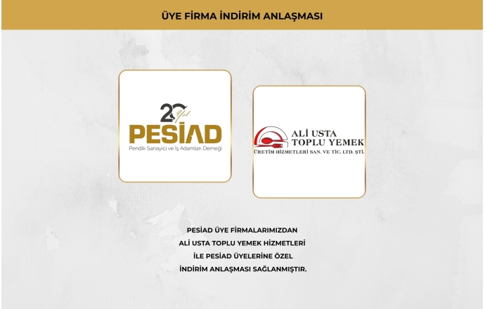 ALİ USTA TOPLU YEMEK HİZMETLERİ İLE ÜYELERİMİZE ÖZEL İŞ BİRLİĞİ ANLAŞMASI