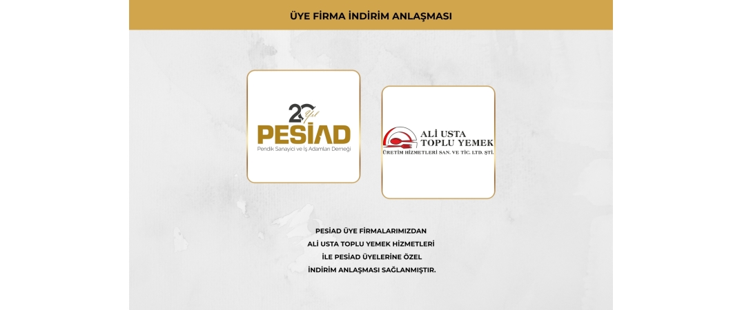 ALİ USTA TOPLU YEMEK HİZMETLERİ İLE ÜYELERİMİZE ÖZEL İŞ BİRLİĞİ ANLAŞMASI